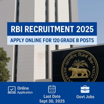 rbi recruitment 2025 grade b posts