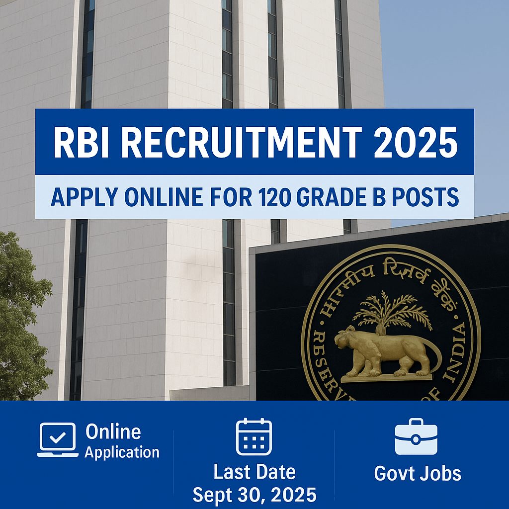 rbi recruitment 2025 grade b posts