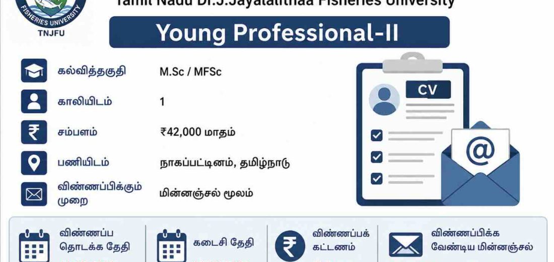 TNJFU Recruitment 2026 – Young Professional-II வேலைவாய்ப்பு