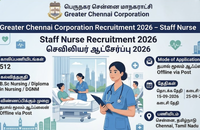 பெருநகர சென்னை மாநகராட்சி – Recruitment 2026