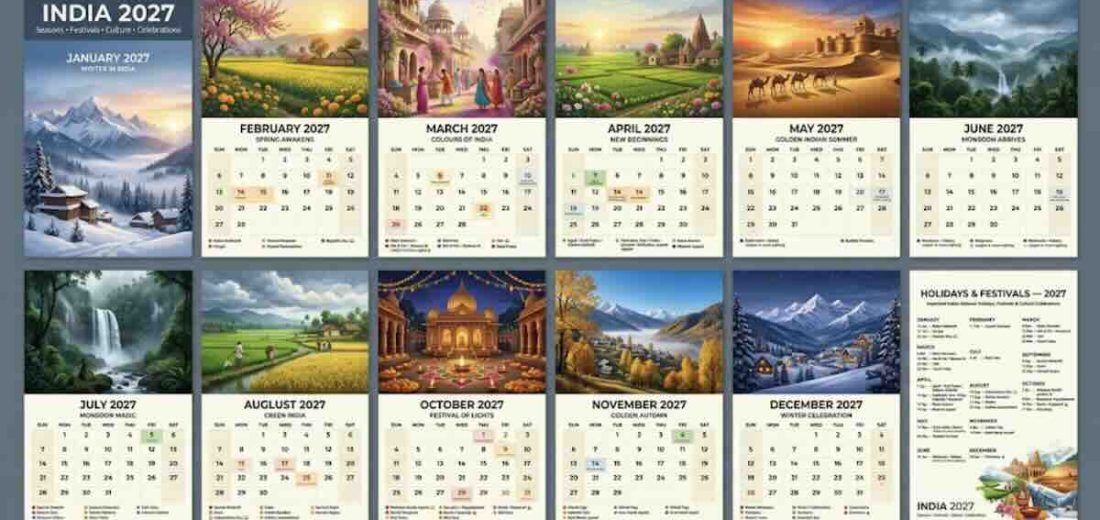 Create a Beautiful India Calendar 2027 Using AI